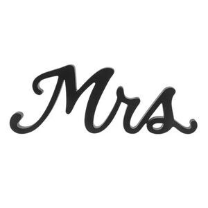 Black 'Mrs' Decorative Sign